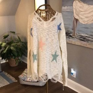 Distress looking sweater